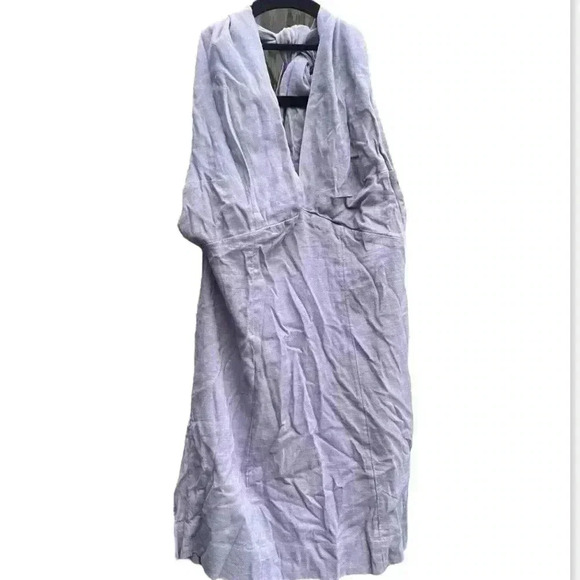 Free people lavender Xsm mini dress open back halter tie extra small - Picture 1 of 5